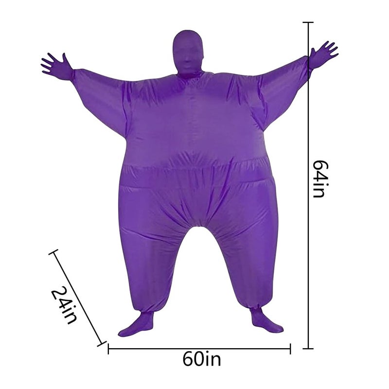 Qshine Adult Inflatable Full Body Jumpsuit Cosplay Costume Halloween Funny Fancy Dress Blow Up Party Toy - Image 3